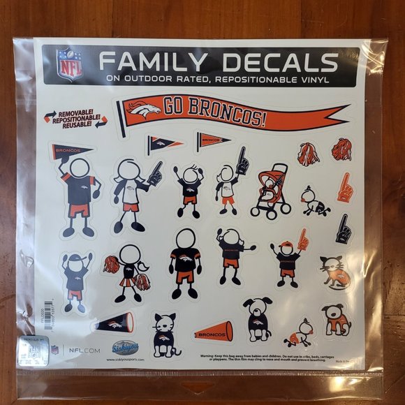 NFL Denver Broncos Family Decals - 25 pieces - Picture 1 of 2